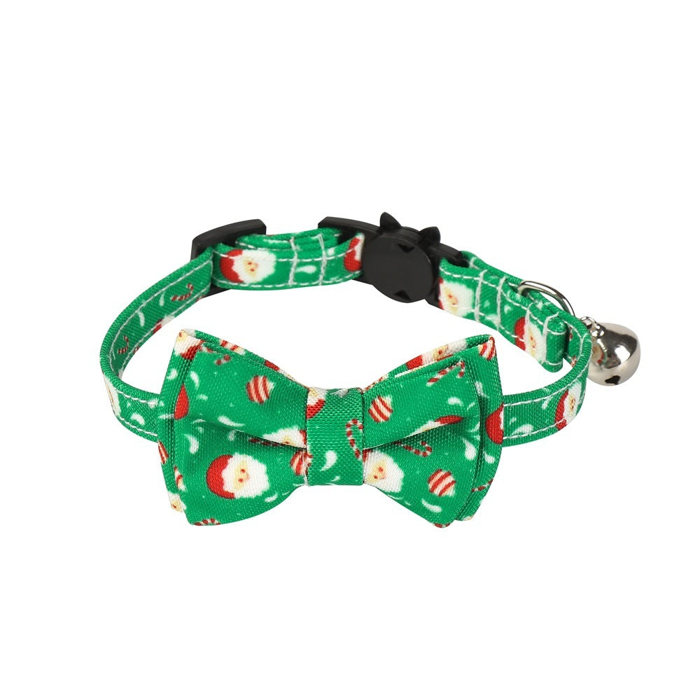 Christmas Bow Tie Dog Collar Pet Gift