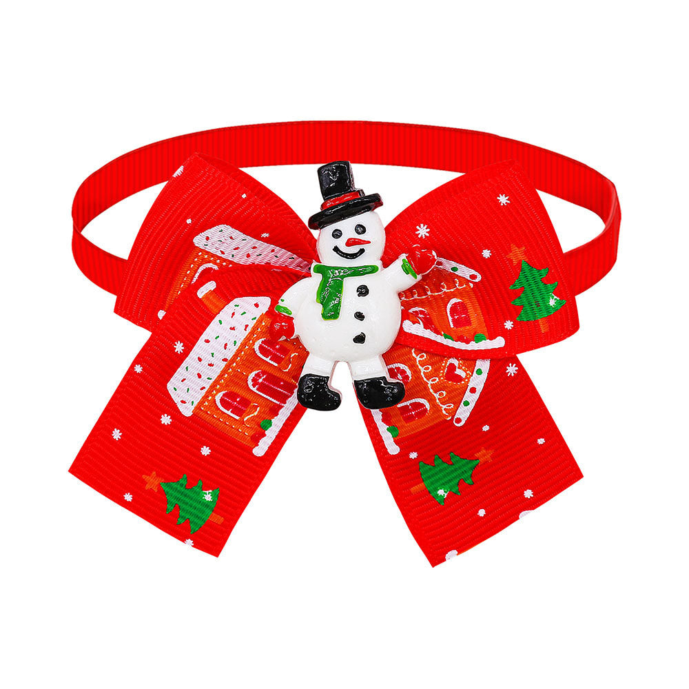 Christmas Doll Pet Dog Cat Tie Accessories Tree Decoration
