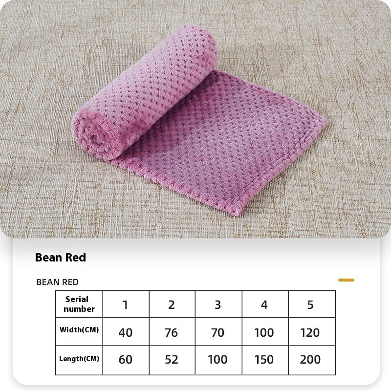 Summer Coral Fleece Blanket for Dogs & Sleeping Pets