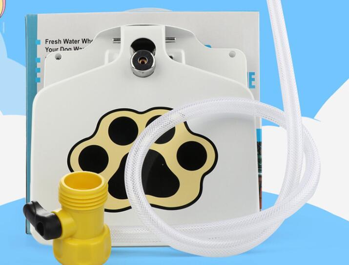 Dog Water Fountain with Hose & Splitter for Fresh Hydration