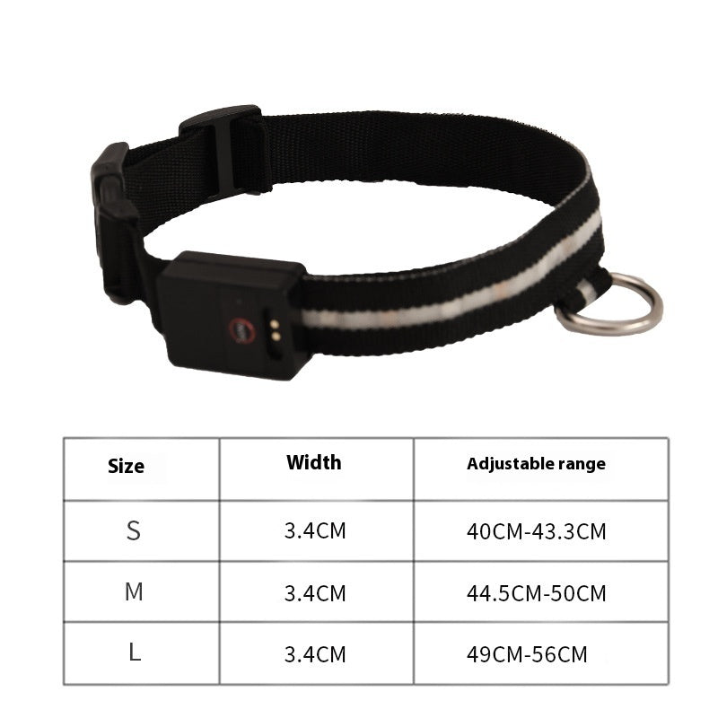 LED Color Luminous Collar Luminous Dog Walking Light  Light