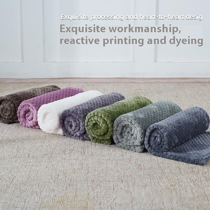 Summer Coral Fleece Blanket for Dogs & Sleeping Pets
