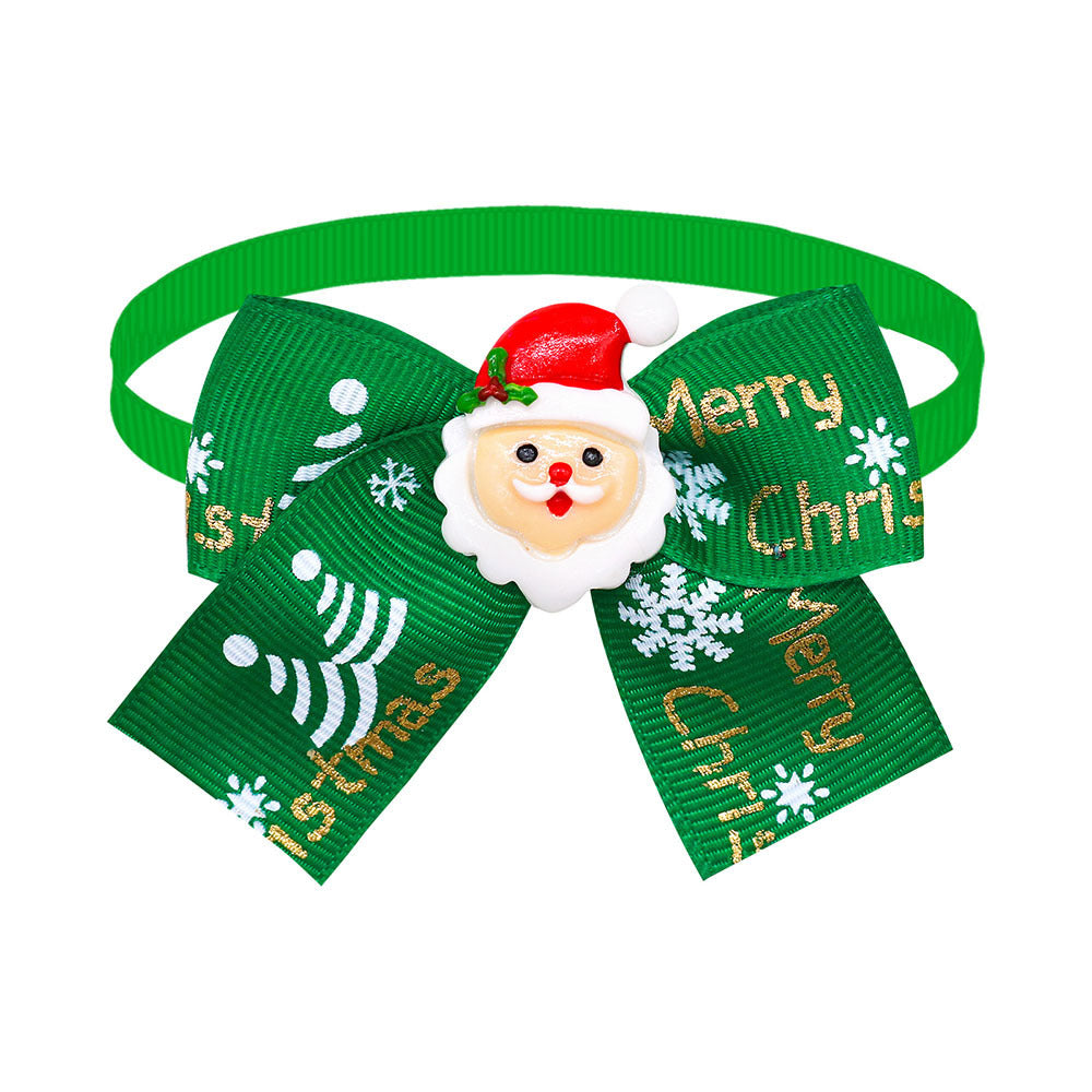 Christmas Doll Pet Dog Cat Tie Accessories Tree Decoration